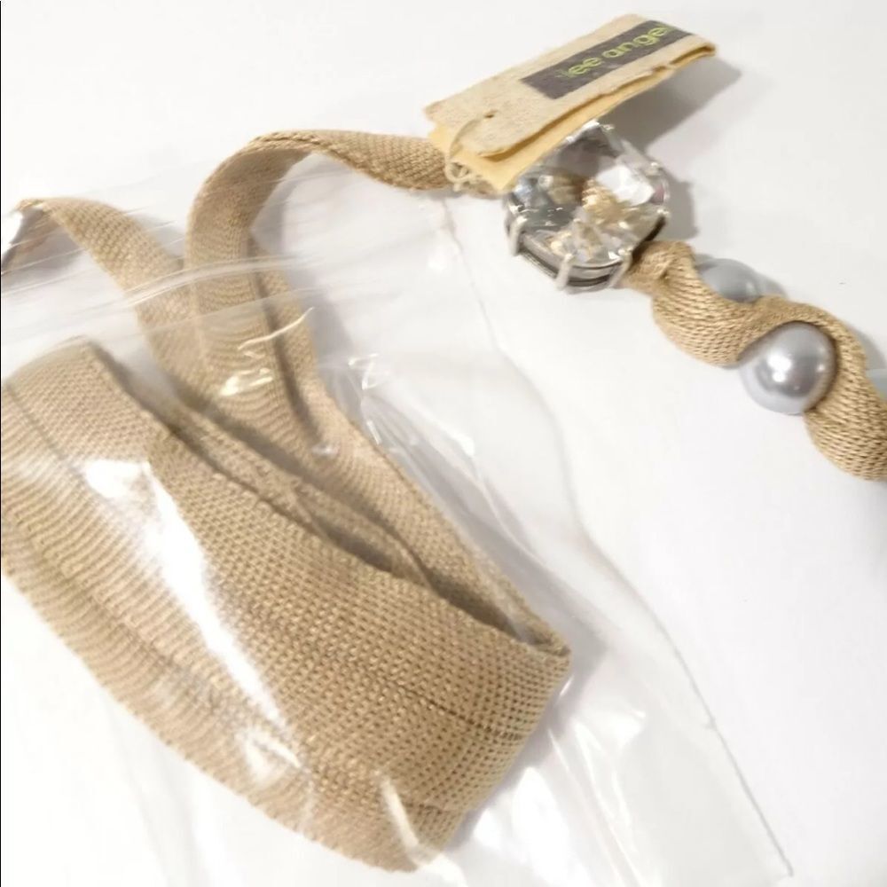 — Lee Angel — Metallic Pearl & Ribbon Necklace - Picture 3 of 7